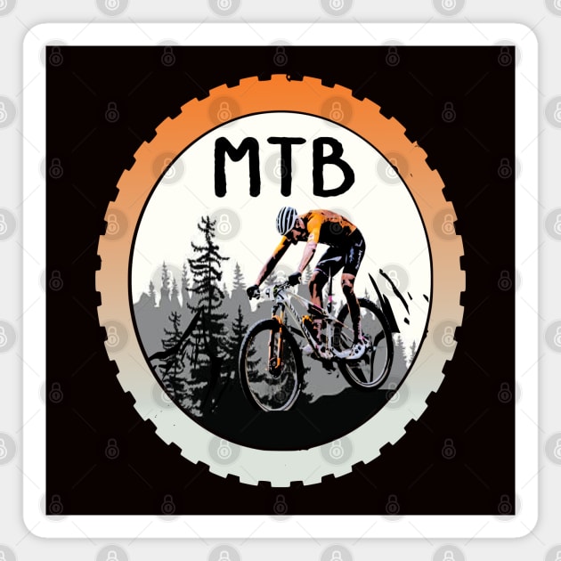 bicicleta de montaña de mtb Magnet by vintagejoa